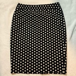 LOFT Polka dot Pencil Skirt Size 2